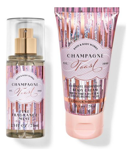 Bath And Body Works Champagne Toast Crema Y Fragancia Mini