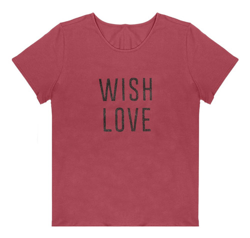 Blusa T-shirt Feminina Wish Love Rovitex 6152755  P M G Gg