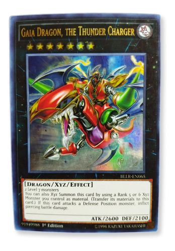 Yugi-oh! Gaia Dragon The Thunder Charger Bllr-en065 Ultra