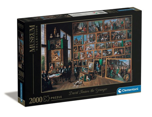 Quebra-cabeça A Galeria do Arquiduque 2000 Pz Clementoni Italia Teniers Coleção do Museu de Arte Clássica