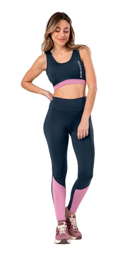 Calza Legging Deportivo De Dama Graphene Gris Y Rosa Oferta