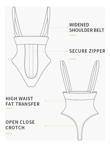 Faja Body Tanga Con Tirante Ajustable, Faja Reductora