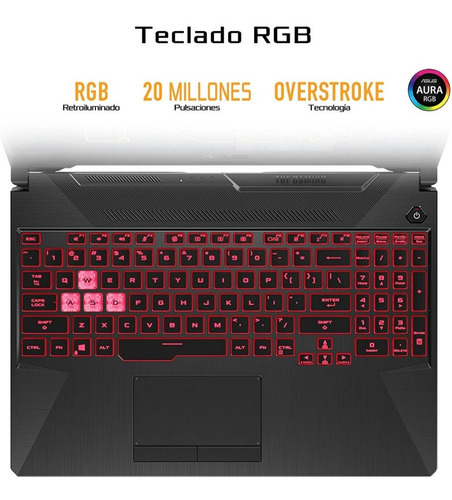 Asus Tuf Gaming F15 Full Hd I5 8gb 512gb Ssd Gtx 1650 Color Negro-gris