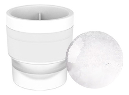 Molde Para Hielo Cubetera Esfera Hielera Whisky Industrial Color Blanco