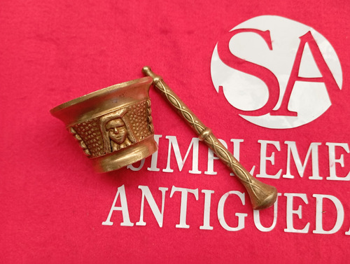 Antiguo Mortero De Bronce Macizo Ref. 875 (Usado)