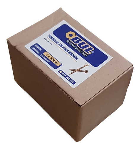 250 Tornillos Fix Para Madera 5 X 50mm Bul