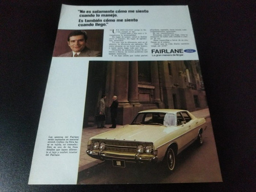 (pa533) Publicidad Clipping Ford Fairlane * 1972