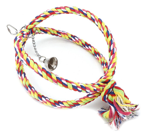Periquito Ring Toy Bird Cotton Rope Fio De Aço Inoxidável