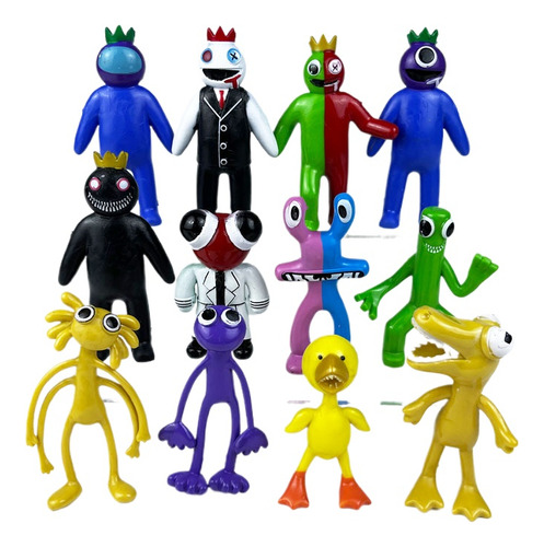 12 Figuras De Muñecas Rainbow Friends / Slobber Monster