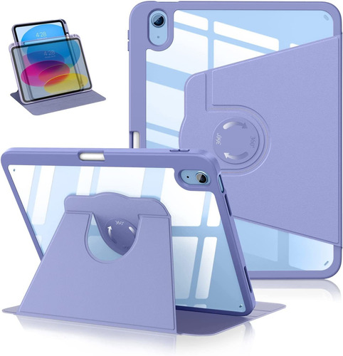 Funda 360° Para iPad De 10.9 Gen 2022 A2696.. Color Lavanda