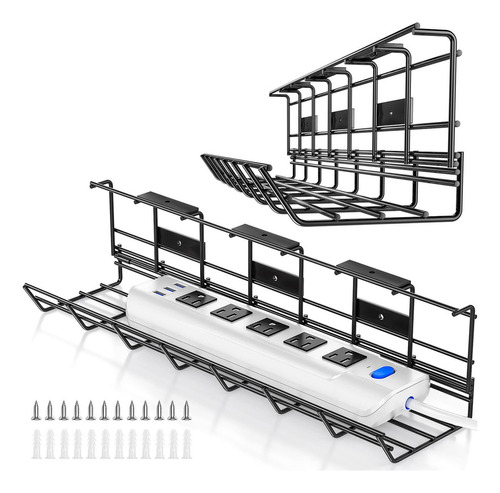 Delamu - Paquete De 2 Bandejas De Gestión De Cables Para Deb