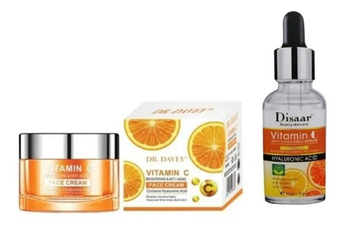 Crema + Serum Ácido Hialuronico Con Vitamina C Pack Arrugas