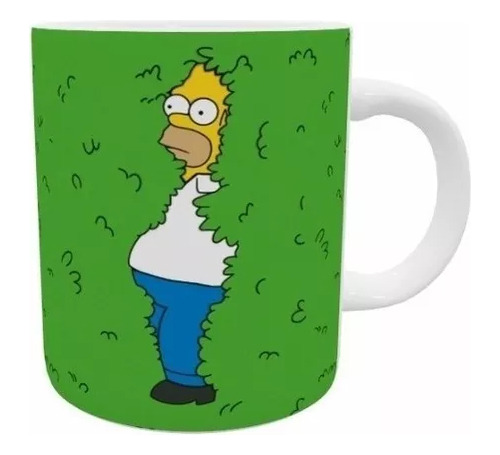 Taza Homero Simpson - Arbustos - Cerámica Importada