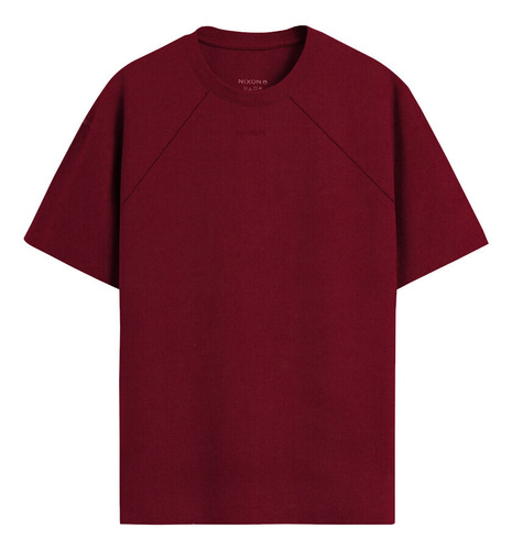 Polera Nixon Men Tiny Logo Burgundy