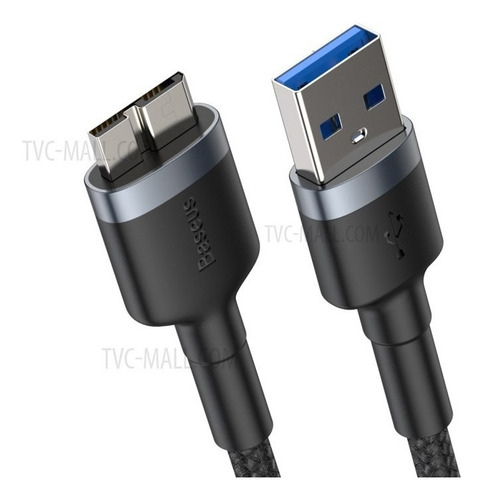 Imagen 2 de 2 de Cable Usb 3.0 Micro B Speed Disco Duro Externo Baseus 1m