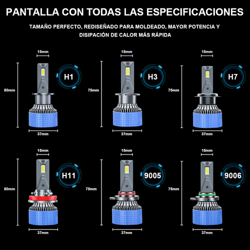 Led Luz H7+9005+h1 6500k Para Volvo Xc70 2003-2006 Faros