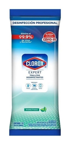 Toallitas Desinfectates Clorox Expert Con 120 Piezas