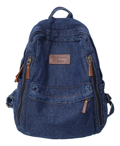 Mochila Feminina Casual De Jeans, Mochila Escolar Mista