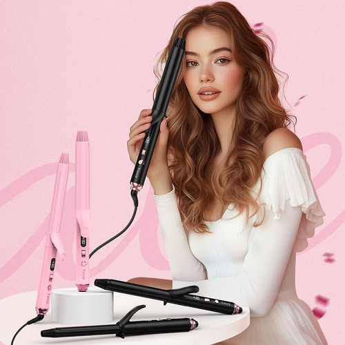 Curling Iron Farery Long Barrel 19 Mm Con Aceite De Argán Y