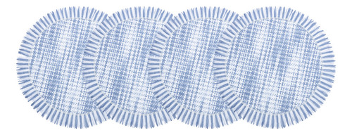 Set De Manteles Crown Baccara Jonaazul 4 Piezas Color Azul SETJONAAZUL