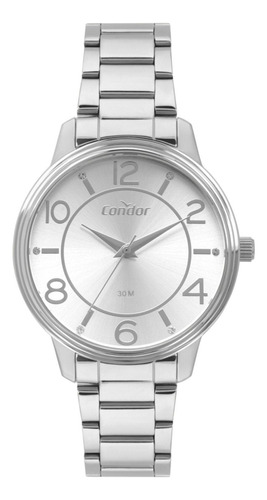 Relógio Condor Feminino Prata + Semijóia Copc21aedq/k3k