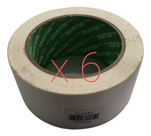 Cinta Masking Tape 48mm X 40m Set 6 Unidades