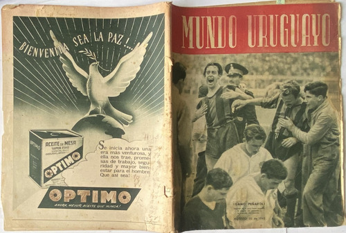 Mundo Uruguayo N° 1375 Ganó Peñarol / Margrita Xirgu 1945 B8