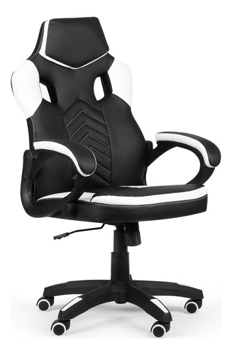 Silla de escritorio Onof SG-5604 gamer ergonómica  negra y blanca