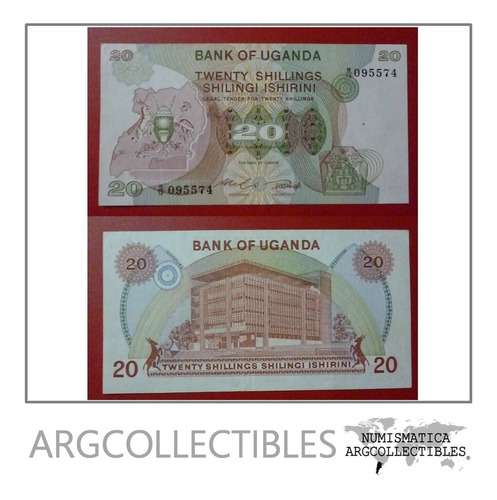 Uganda Billete 20 Shillings Unc Pick: 17 1982