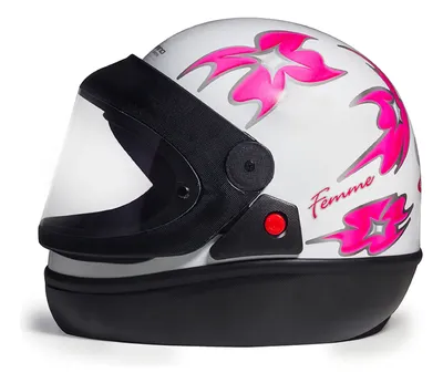 Capacete Taurus San Marino Femme Branco Rosa Tamanho 56