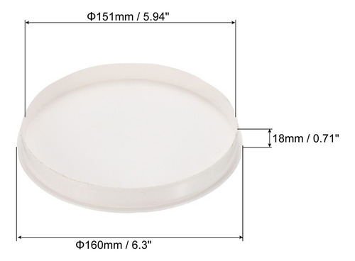 3 Tapón Tapa De Extremo De Tubería Pvc 6 Para Diy Blanco