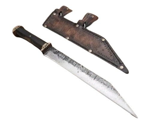 Espada Seax Vikinga Afilada Hecha A Mano 46cms En Acero D2