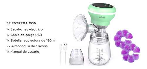 Extractor Eléctrico Sacaleche Gadnic Portátil 150ml 9 Modos