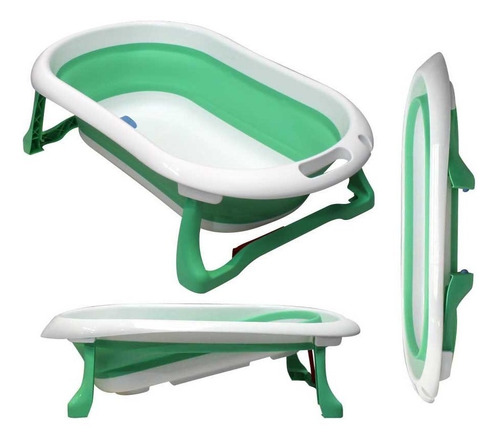Imagen 3 de 10 de Bañera Para Bebe Love Plegable Con Patas Manijas Y Tapón
