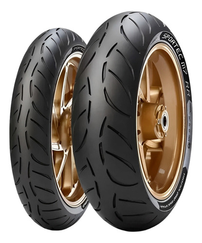 Par Pneu Moto 120/70r17 + 160/60r17 Sportec M7 Metzeler