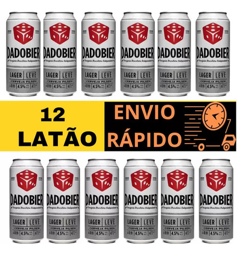 Cerveja Gaúcha Dado Bier, 473 Ml - Lager Leve 12 Unidades