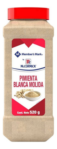 Pimienta Blanca Molida Member's Mark By Mccormick De 520 Grs