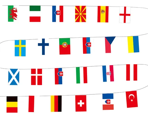 Banderas De Cuerda De La Copa De Europa B, Países Del Mundo,