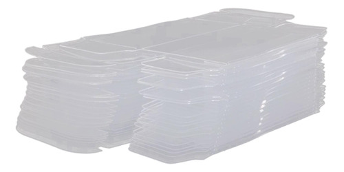 50 Uds 1/64 Protector Cajas Transparentes De Pvc Vitrina