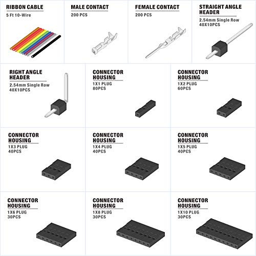 Iwiss 1550pcs Pack Conectores Dupont Para Arduino Y Rc