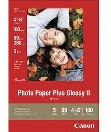 Canon Papel Fotográfico Brillo Ii, 4 X 6 Pulgadas, 100 Hojas