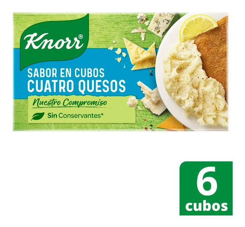 Knorr Sabor En Cubos Cuatro Quesos X 6 Unidades