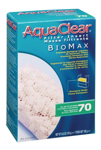 Repuesto Biomax 70 P/ Filtro Aquaclear Generador Biológico