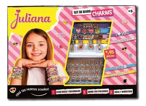 Set Juliana Bijou Charms Arma Tus Pulseras 95 Piezas 