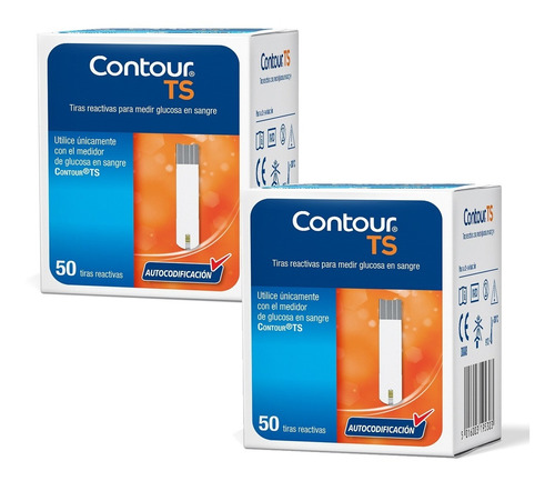 Paquete 100 Tiras Contour Ts Para Glucómetro