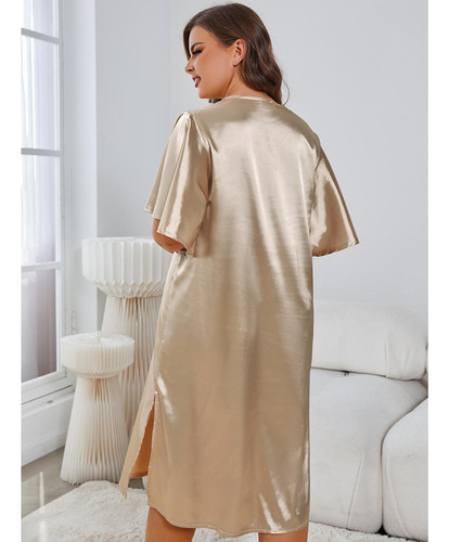 Camisones De Talla Grande, Pijama Con Cuello En V