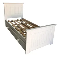 Comprar Cama 1 Plaza Línea Americana Laqueda Blanco Con Carro Cama