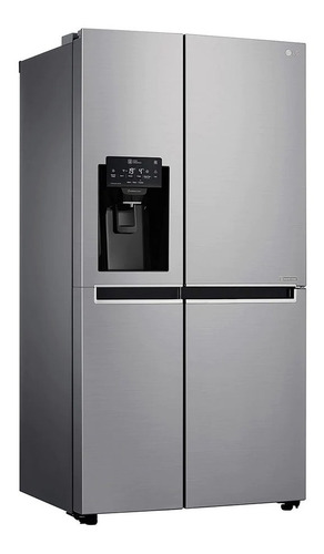 Heladera con freezer inverter LG GS65SPP1 color platinum silver con capacidad de 601L
