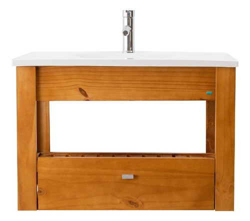 Vanitory Baño Colgante 80cm Bacha Madera Maciza Primera 