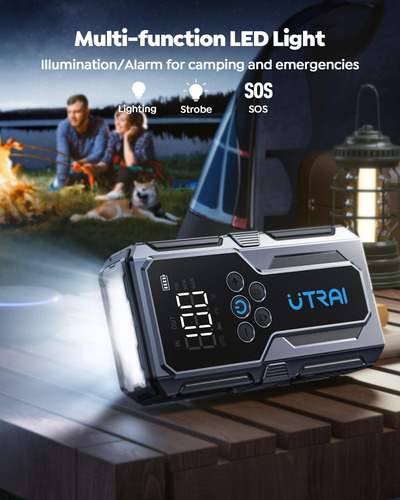 Arrancador Portátil Utrai Con Compresor 4000a 150psi 12v